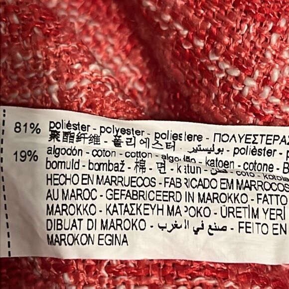 Zara Pink/White Tweed Woven Shirt Shacket Size S - Picture 12 of 12